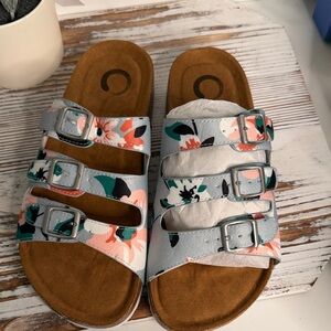 Floral Buckle Sandals